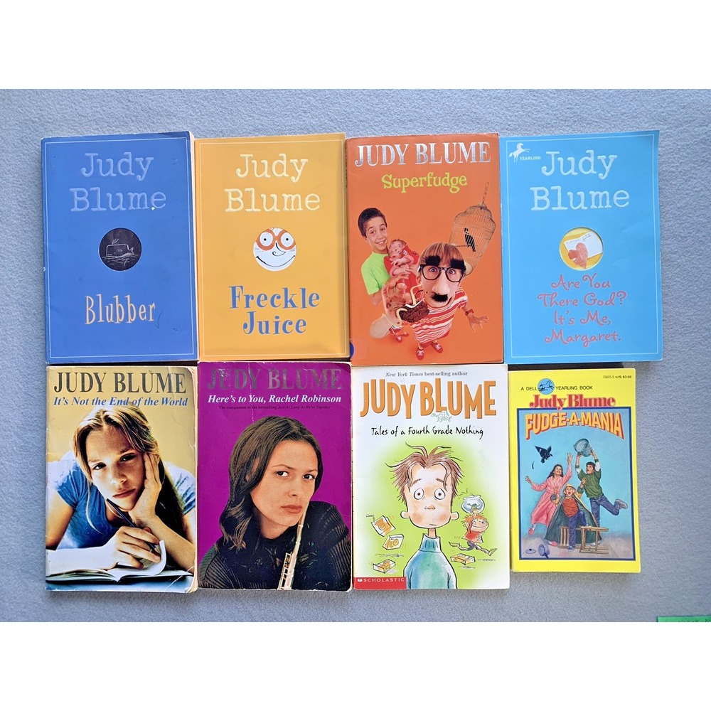 Judy Blume lot of 8 Blubber Freckle Juice 4th Grade Nothing Are You There God ++
